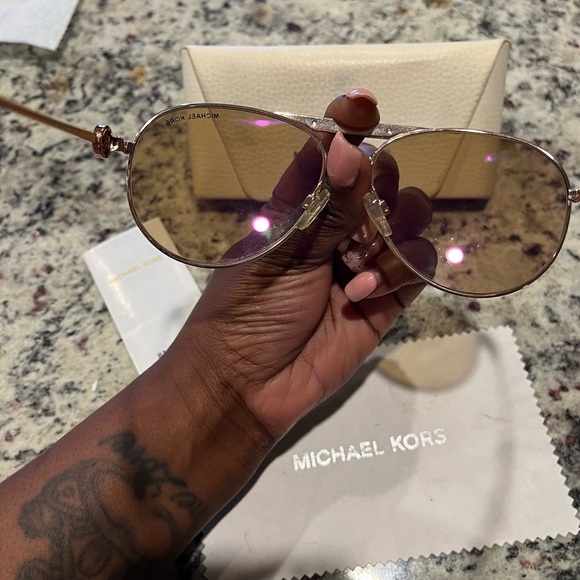 Michael Kors Brown Aviator Sunglasses - Picture 4 of 5